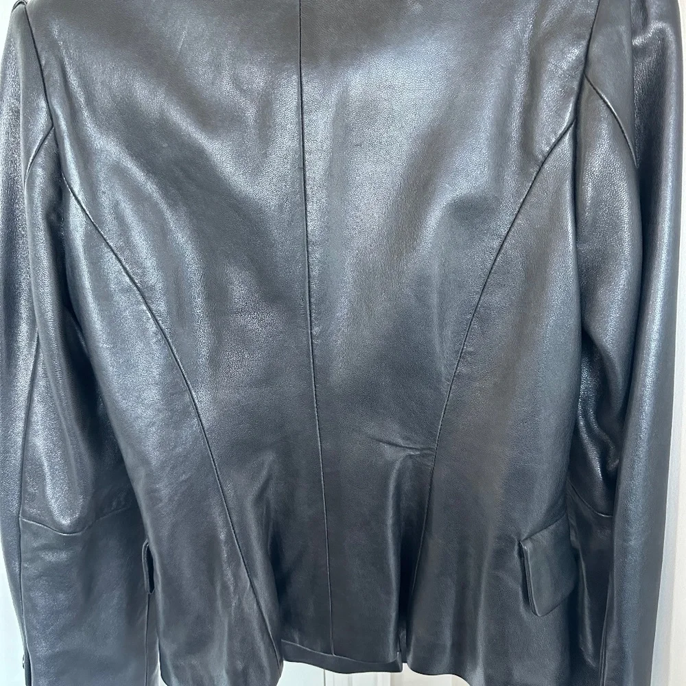 Kasper Black Leather Jacket - Picture 3 of 14
